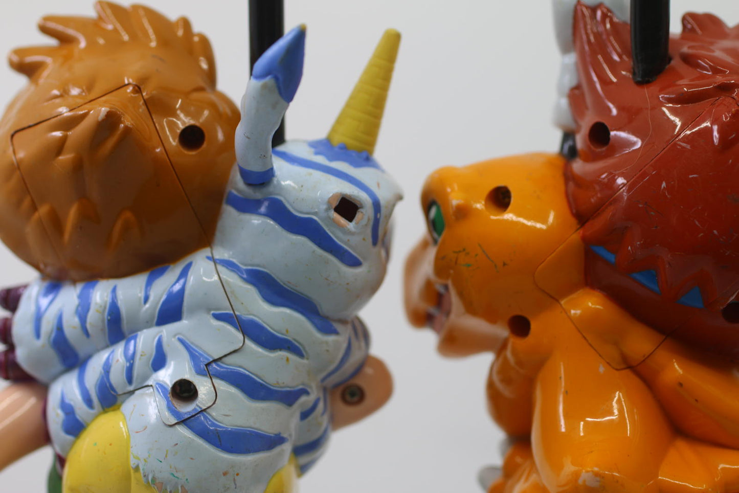 Vintage Digimon Walkie Talkies Set Matt Gabumon Tai Agumon 2000Figures LOT3 READ