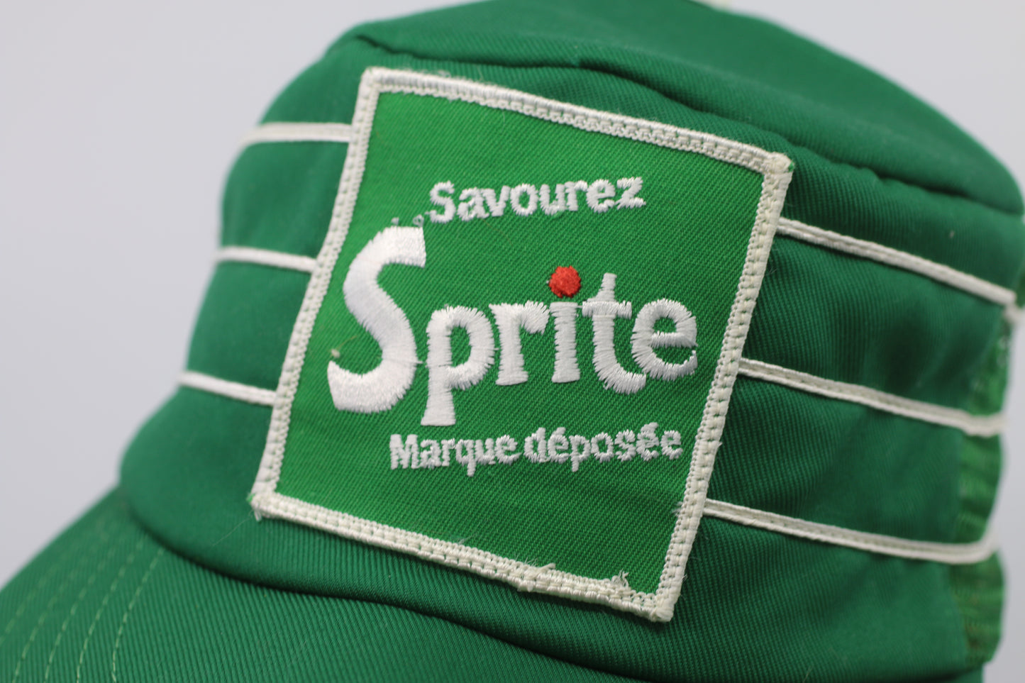 Vintage Hat Cap Adult Snapback Green Savourez Sprite Trucker Patch Soda Pop