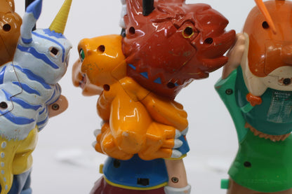 Vintage Digimon Walkie Talkies Set Matt Gabumon Tai Agumon 2000Figures LOT3 READ