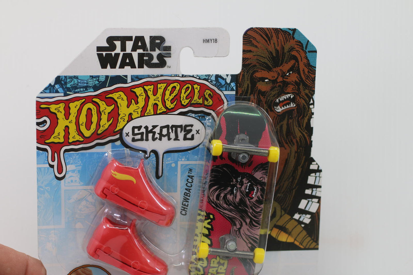 Hot Wheels “Skate” Star Wars Fingerboard Skateboard Chewbacca Edition.