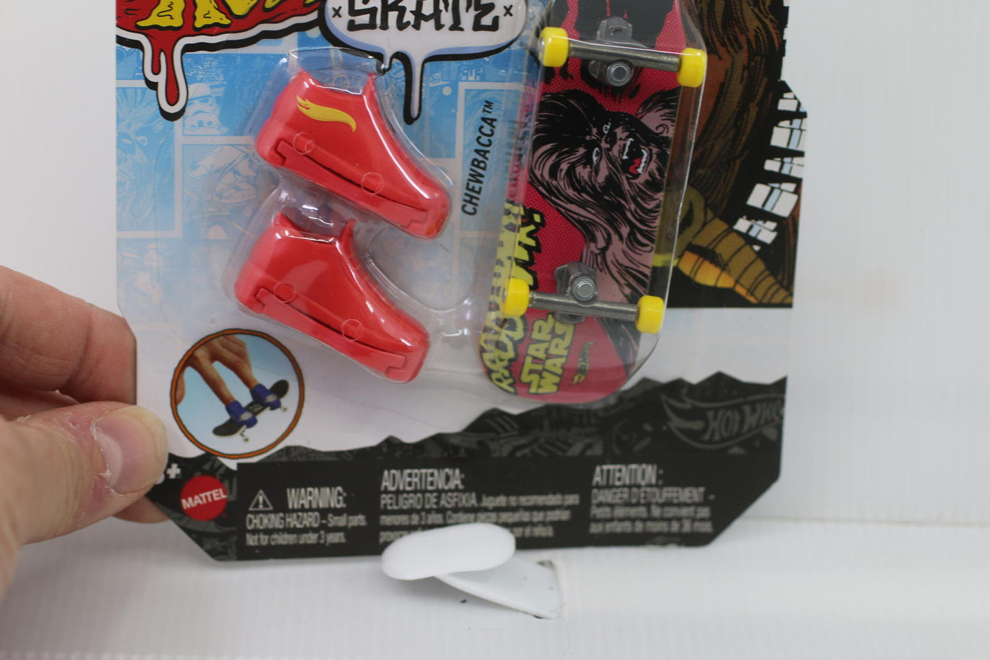Hot Wheels “Skate” Star Wars Fingerboard Skateboard Chewbacca Edition.