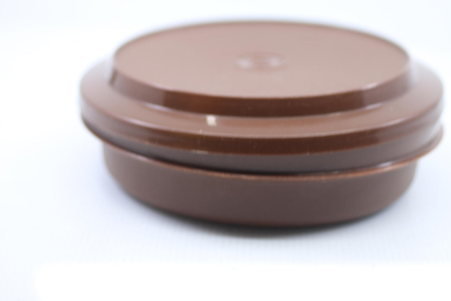 Vtg Tupperware 1206-13 Brown Seal N Serve Bowl 1207-36 Lid Plate Bowl
