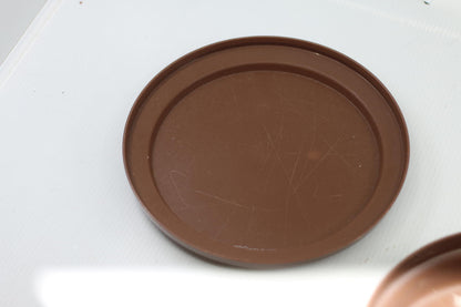 Vtg Tupperware 1206-13 Brown Seal N Serve Bowl 1207-36 Lid Plate Bowl