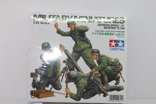 Tamiya 35193 1/35 Scale Military Model Kit WWII German Infantry Mortar Team Set