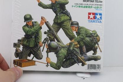 Tamiya 35193 1/35 Scale Military Model Kit WWII German Infantry Mortar Team Set