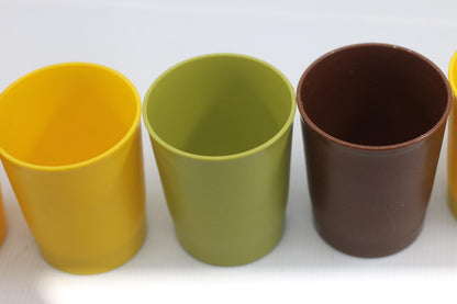 Lot of 5 Vintage Tupperware Plastic Tumblers glasses ~ F #1251-29 (8 oz.)