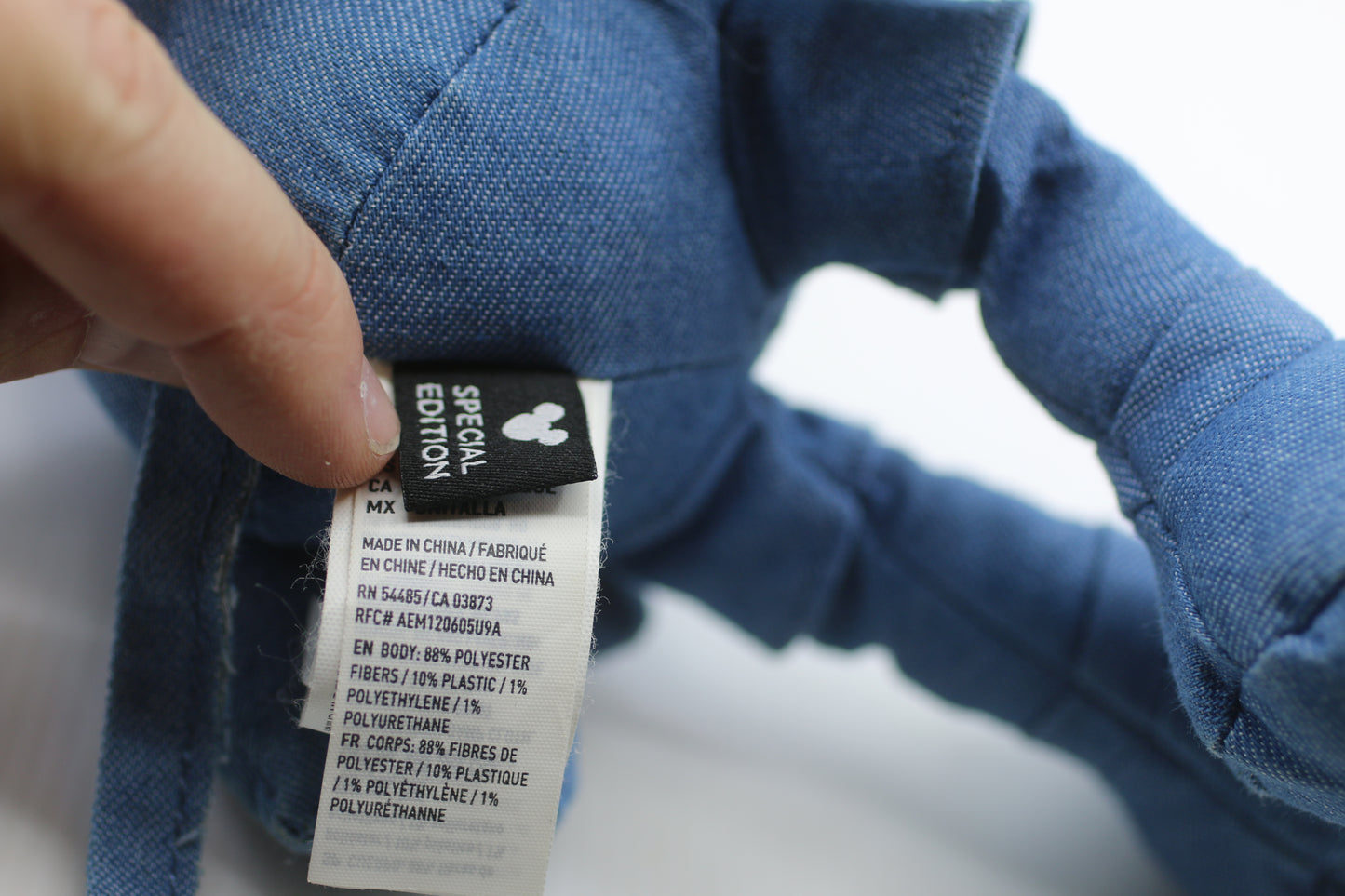 Disney x AE Mickey Mouse Plush Special Edition American Eagle Blue Denim 12"