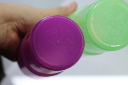 Set of 5 Tupperware Tumblers 2412 (12oz) 2413 (18oz) Jeweltone Vintage 90’s Y2K