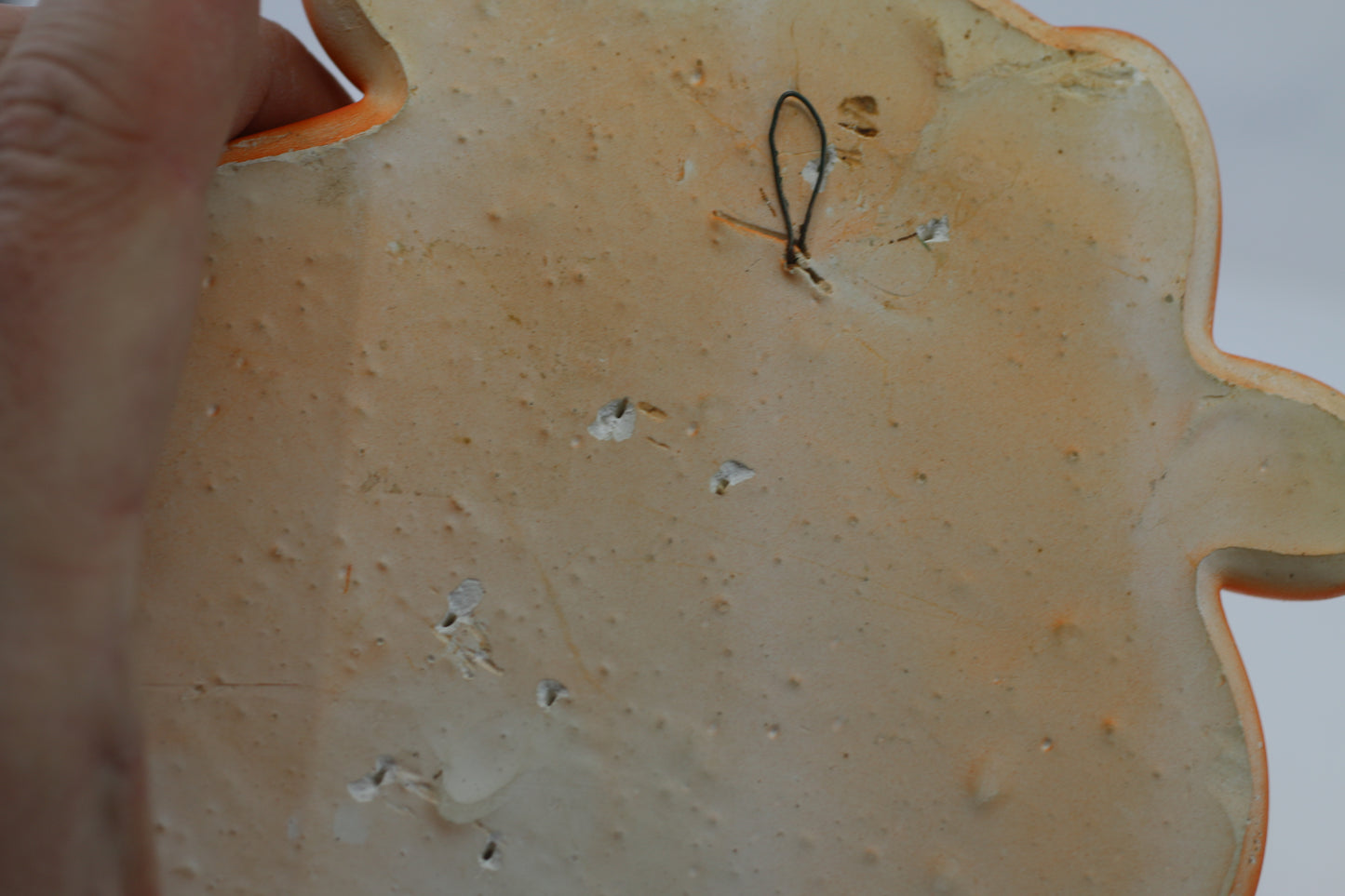 Vintage Raggedy Ann And Andy Ceramic Wall Hanging Faces 5 3/4" long Orange Hair