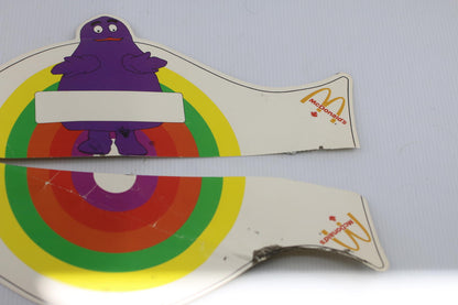 Vintage McDonalds Canada Grimace Rainbow Paper Crown AS IS