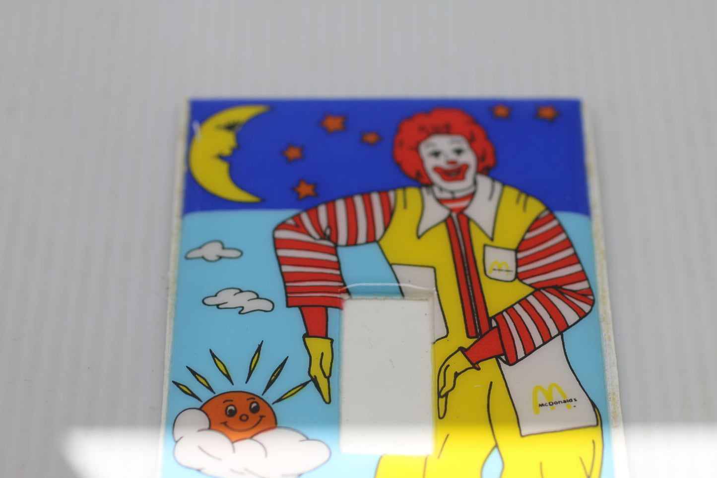 Vintage Mcdonald Switch Light Plate Cover Adhesive RARE (PL170)