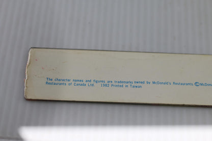 Vintage 1982 McDonaldland Ruler Canada Printed Taiwan