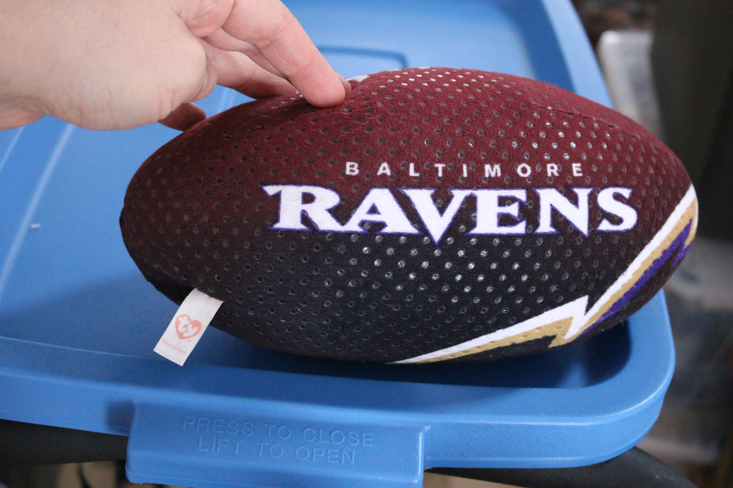 Ty Nfl Baltimore Ravens Rush Zone Football 12" Long Plush Stuffed Souvenir Toy