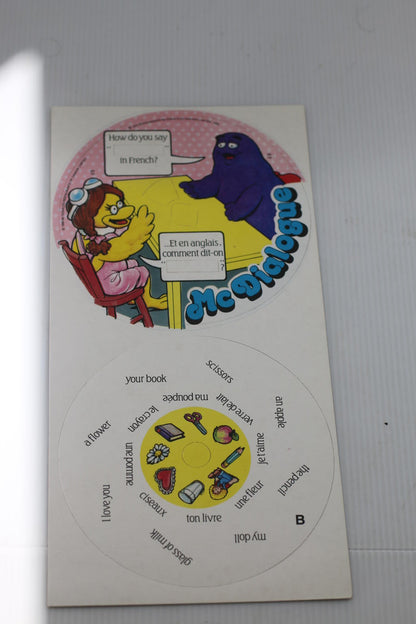 Vintage 1988 McDonald’s Canada McDialogue Word Wheel Puzzle
