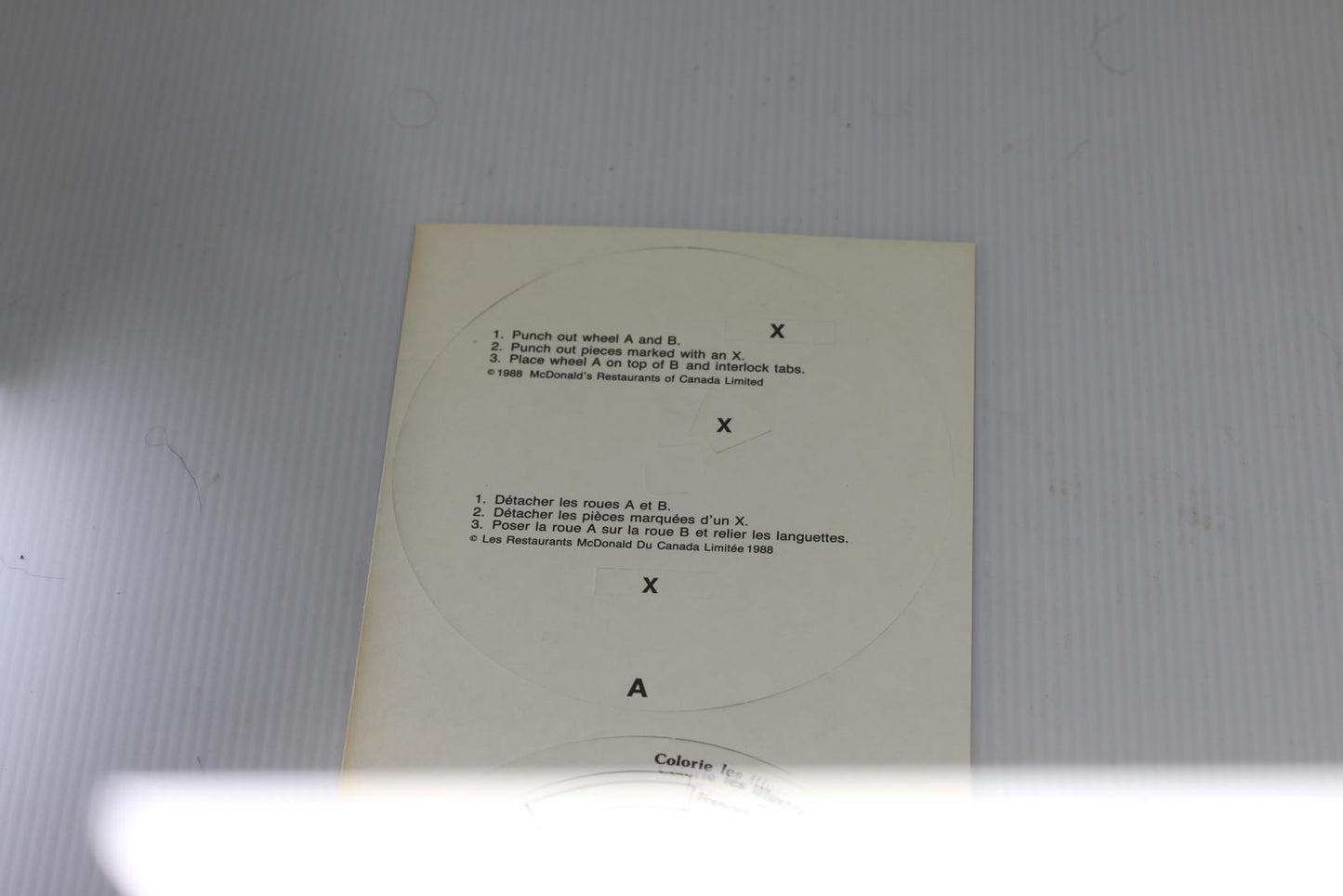 Vintage 1988 McDonald’s Canada McDialogue Word Wheel Puzzle