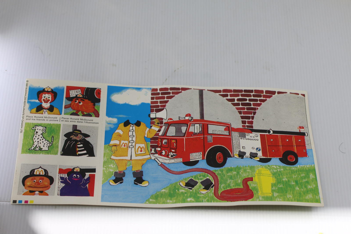 McDonaldland Firefighter Coloring Activity Sheet – McDonald’s Canada fIRE TRUCK
