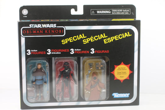 Star Wars Vintage Collection Obi-Wan Kenobi Teeka Jawa Purge Trooper 3 Pack TVC