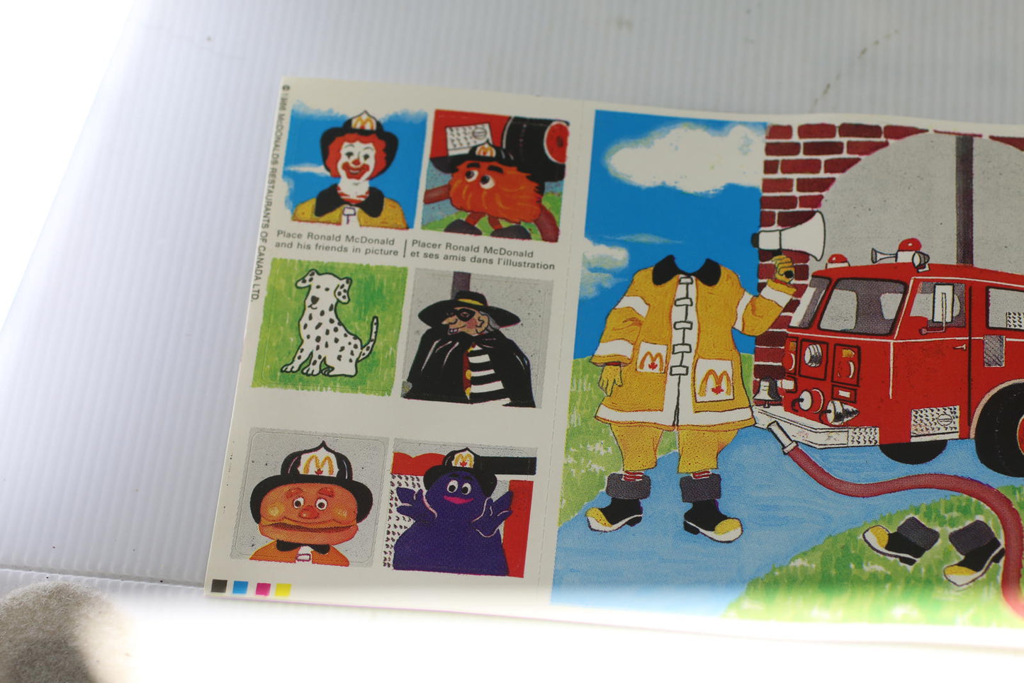 McDonaldland Firefighter Coloring Activity Sheet – McDonald’s Canada fIRE TRUCK