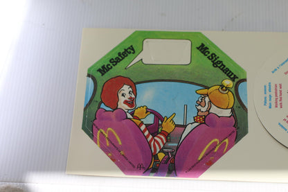 Vintage McDonaldland McSafety Traffic Signs Activity 1988 Canada