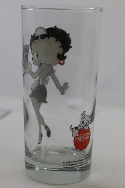Betty Boop Coca-Cola Glasses 2011 12oz 6" Tall