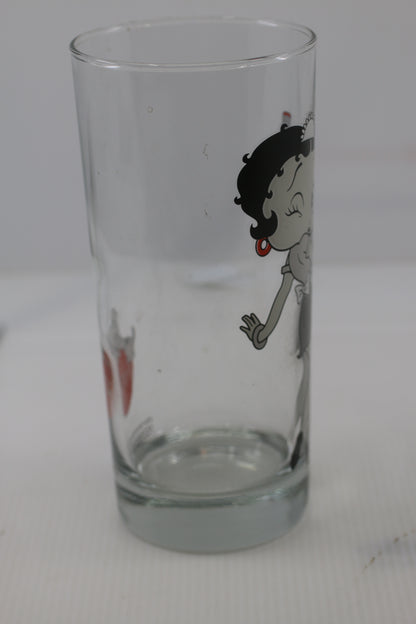 Betty Boop Coca-Cola Glasses 2011 12oz 6" Tall