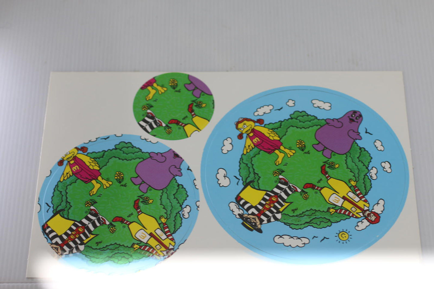 1988 McDonaldland 3 Wheel Spinner Activity Canada Vintage Uncut Charactere #2
