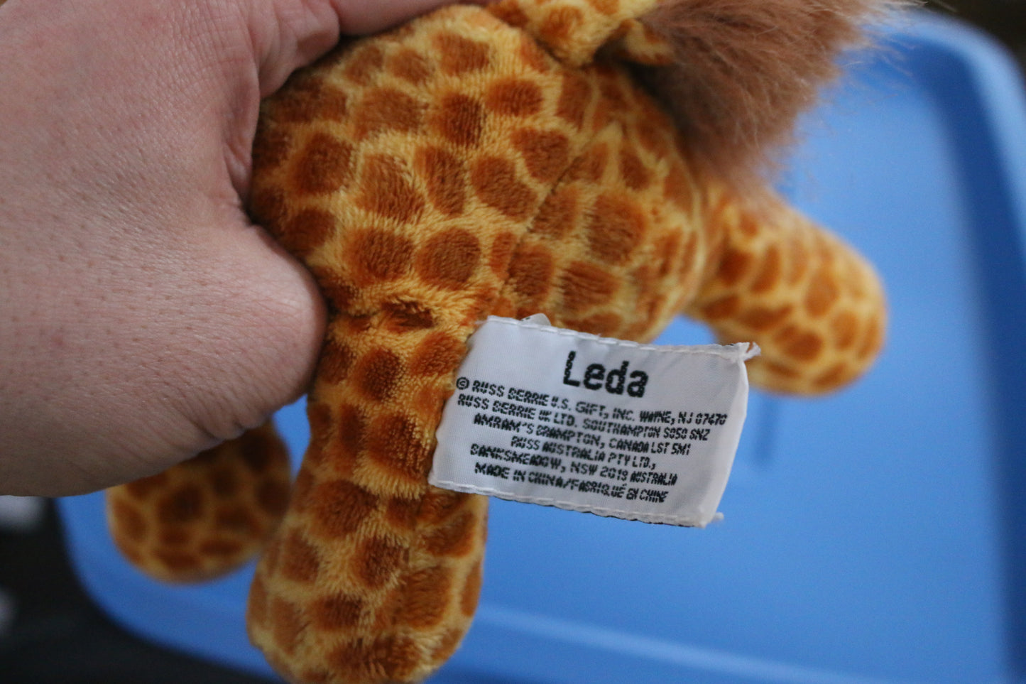 Rare Russ Berrie Lil Peepers Leda The Giraffe Teddy Plush Soft Toy