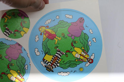 1988 McDonaldland 3 Wheel Spinner Activity Canada Vintage Uncut Charactere #2