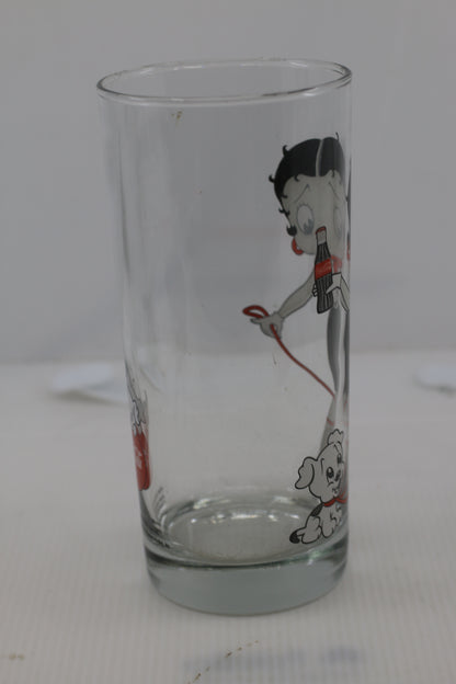 Betty Boop Coca-Cola Glasses 2011 12oz 6" Tall pupy