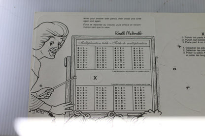 1988 McDonald’s Canada Easy Maths Multiplication Spinner Math