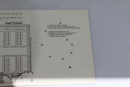 1988 McDonald’s Canada Easy Maths Multiplication Spinner Math