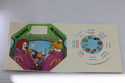 Vintage 1988 McDonald’s Canada McSafety Traffic Sign Spinner Uncut complete