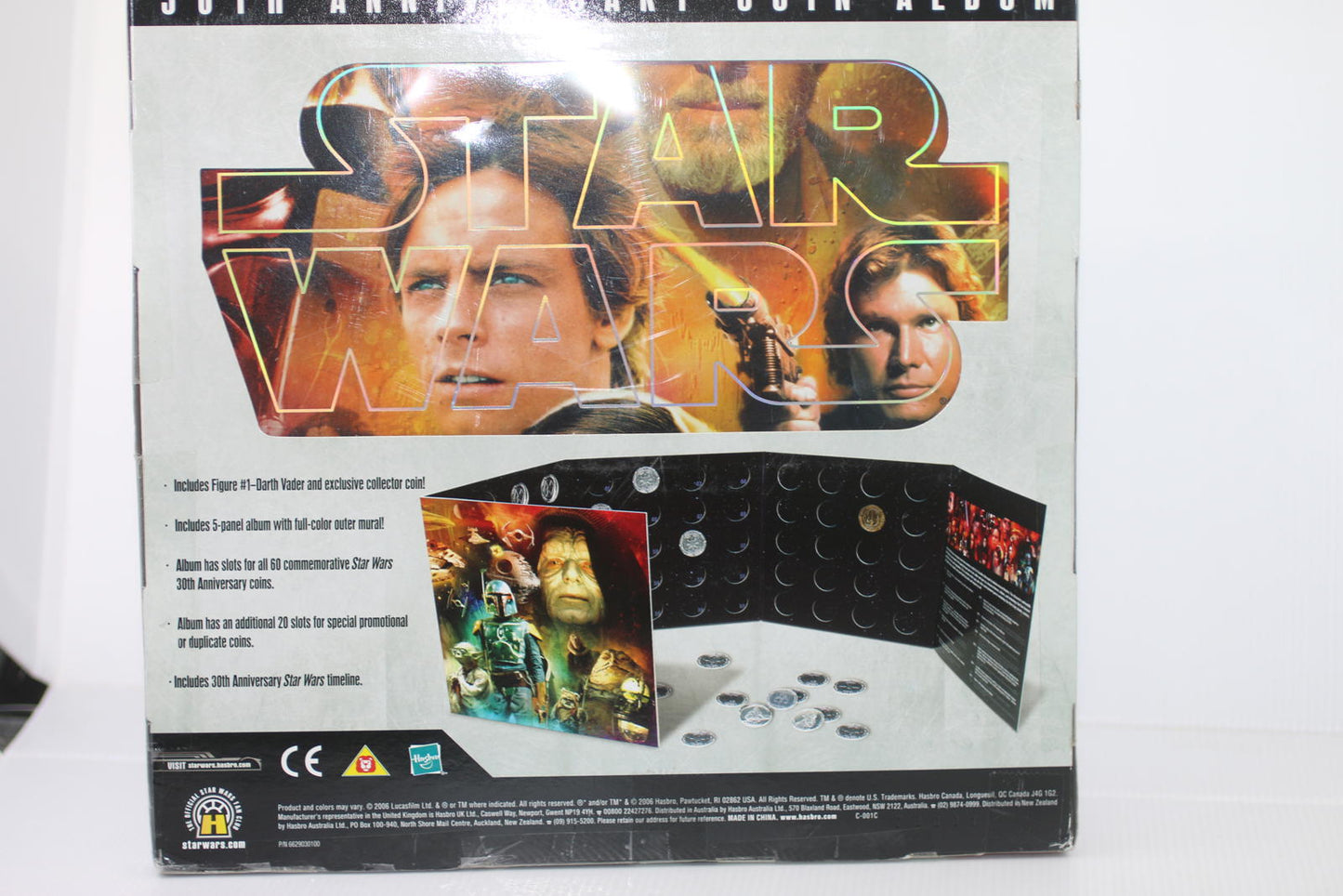 Star Wars 30th Anniversary DARTH VADER w/Exclusive Coin + Coin Album Hasbro 2006