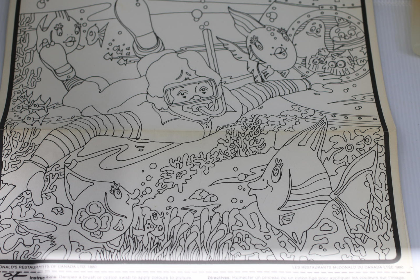 Vintage 1988 McDonald’s Canada Water Paint Placemat Unused