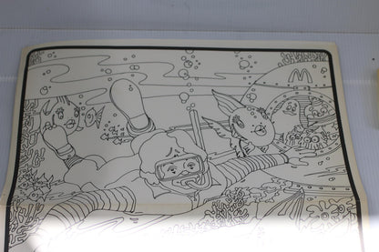 Vintage 1988 McDonald’s Canada Water Paint Placemat Unused