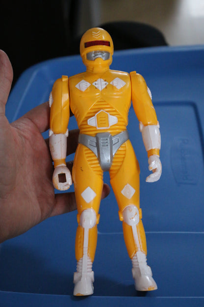Yellow Sonic Ranger 1990 Soma toys Loose 9.5 inch Action Figure