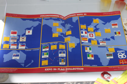 Vintage 1986 McDonald’s EXPO 86 Vancouver Flag Map Canada