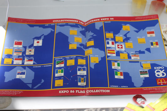 Vintage 1986 McDonald’s EXPO 86 Vancouver Flag Map Canada