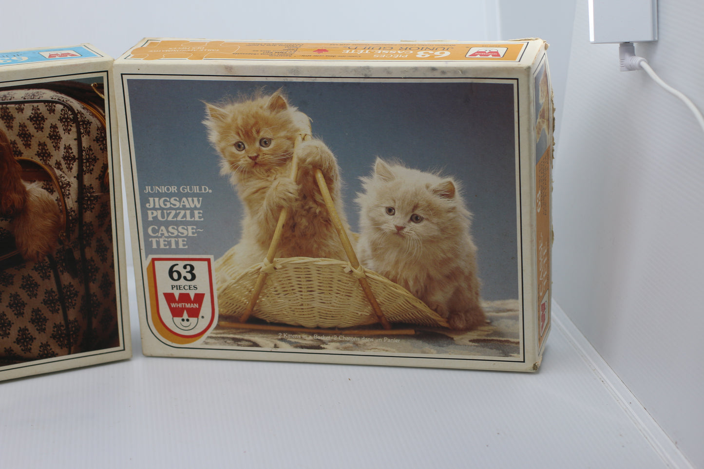 junior guild jigsaw puzzle 63 pieces whitman dogs & cats in box