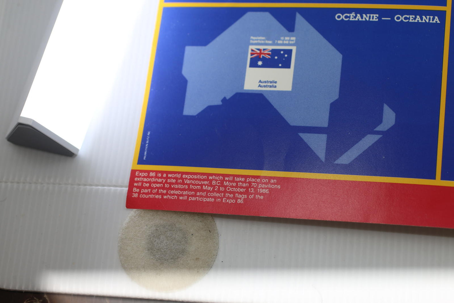 Vintage 1986 McDonald’s EXPO 86 Vancouver Flag Map Canada