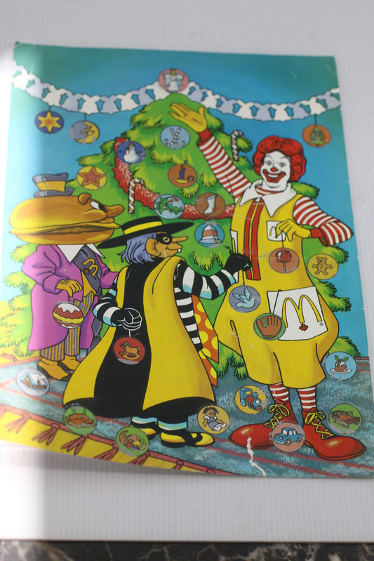 🎄 Vintage 1986 McDonald’s Canada Holiday Scratch Advent Calendar Christmas Used