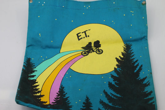 Vintage 1982 E.T. & Me 12" x 11" Canvas Tote - Dunkin Donuts Promo