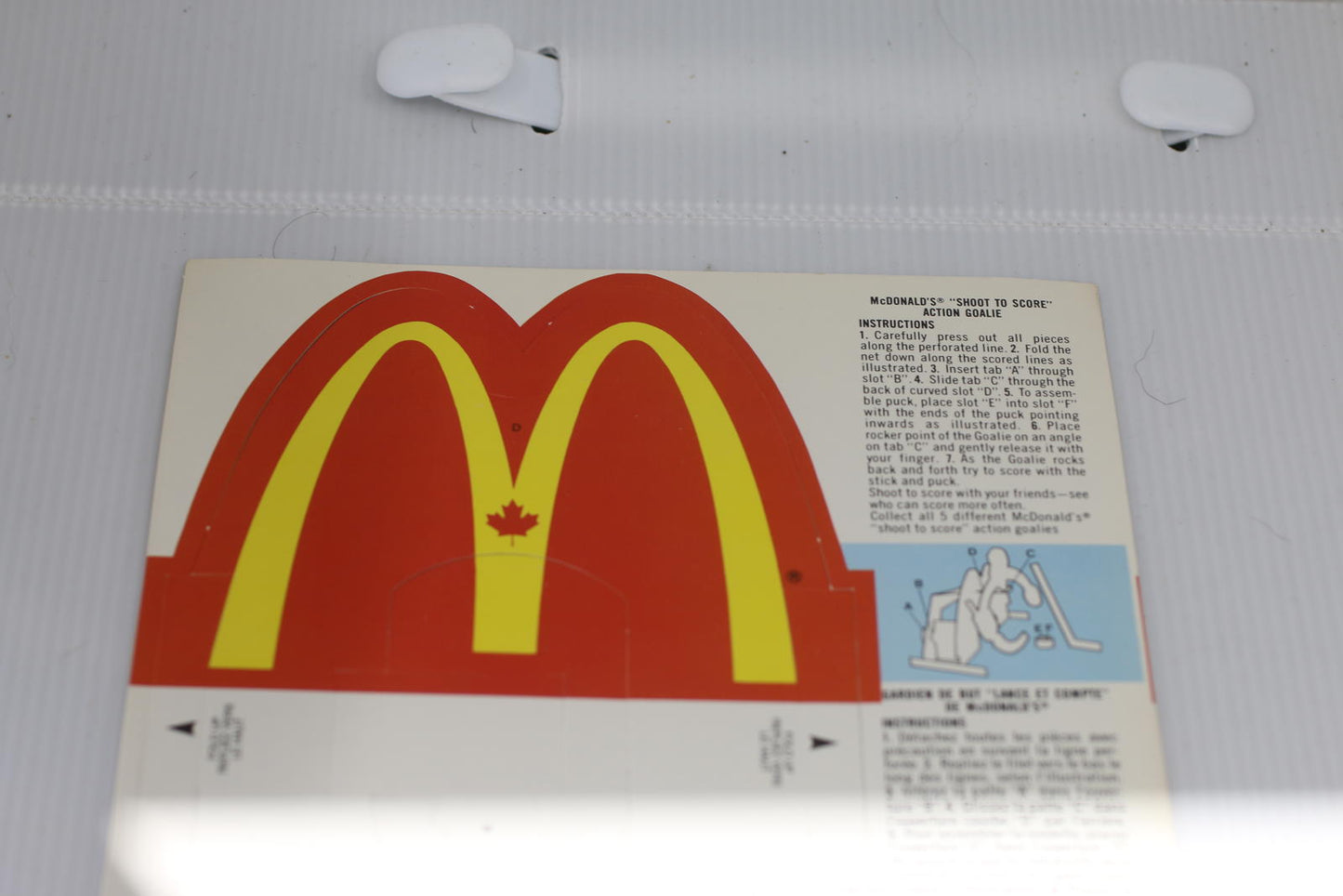 1986 McDonald’s Shoot To Score Action Goalie Punch Out Board game