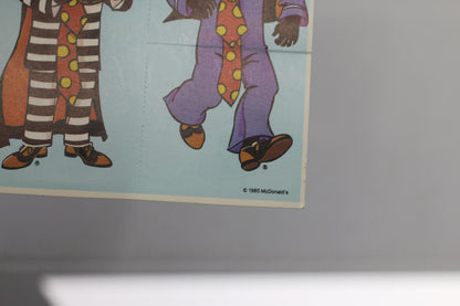 Vintage 1983 McDonald’s Hamburglar Costume Variant Card Panel toy