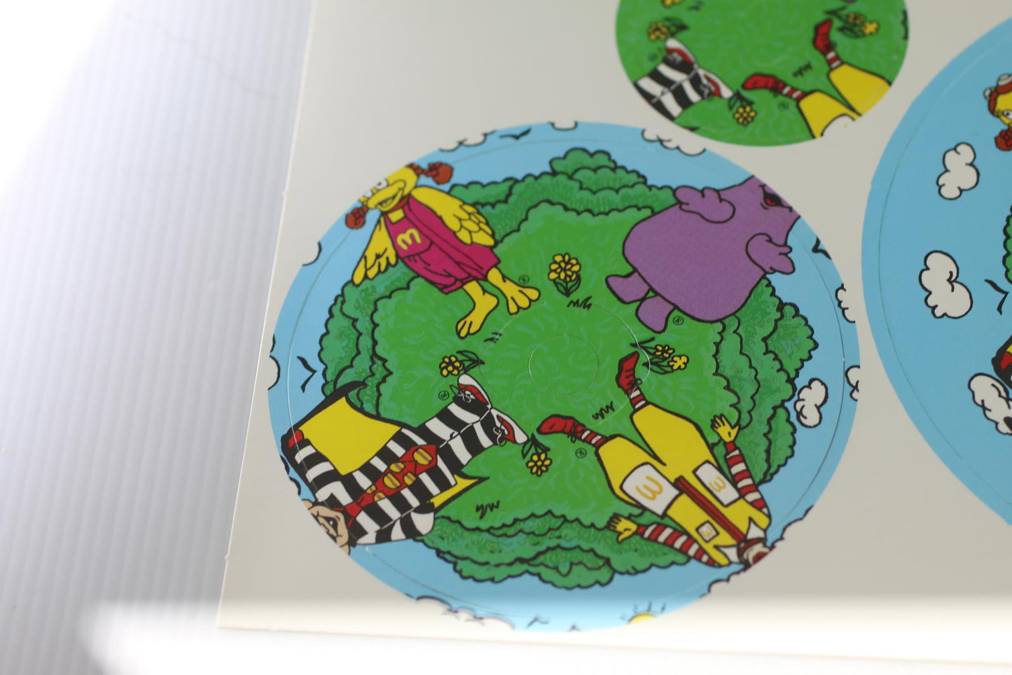 1988 McDonaldland 3 Wheel Spinner Activity Canada Vintage Uncut Charactere #1
