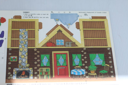 Vintage McDonald’s Ronald Grimace Christmas Cabin Punch Board playset