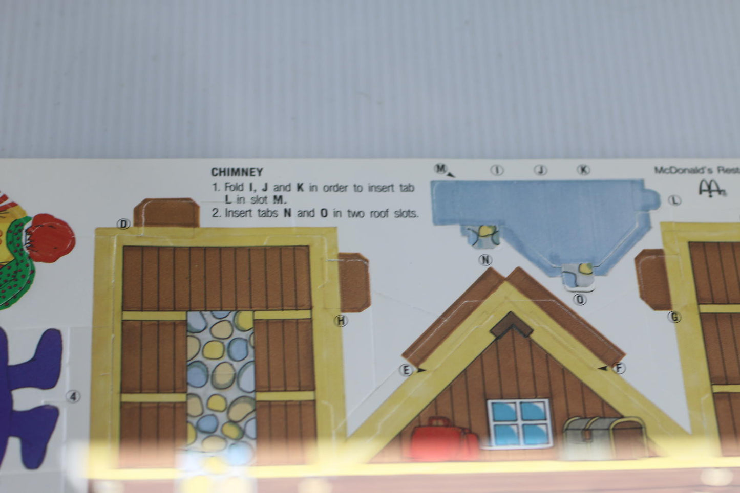 Vintage McDonald’s Ronald Grimace Christmas Cabin Punch Board playset