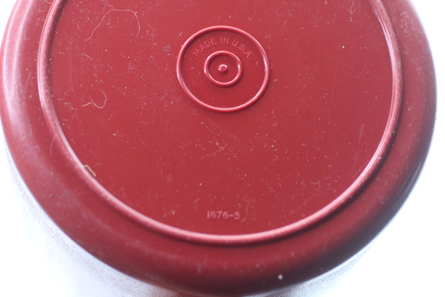 Tupperware Dark Red 2 Qt Pitcher with Push Button Sealing Lid 1676-5