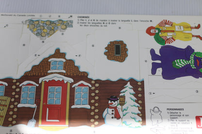 Vintage McDonald’s Ronald Grimace Christmas Cabin Punch Board playset
