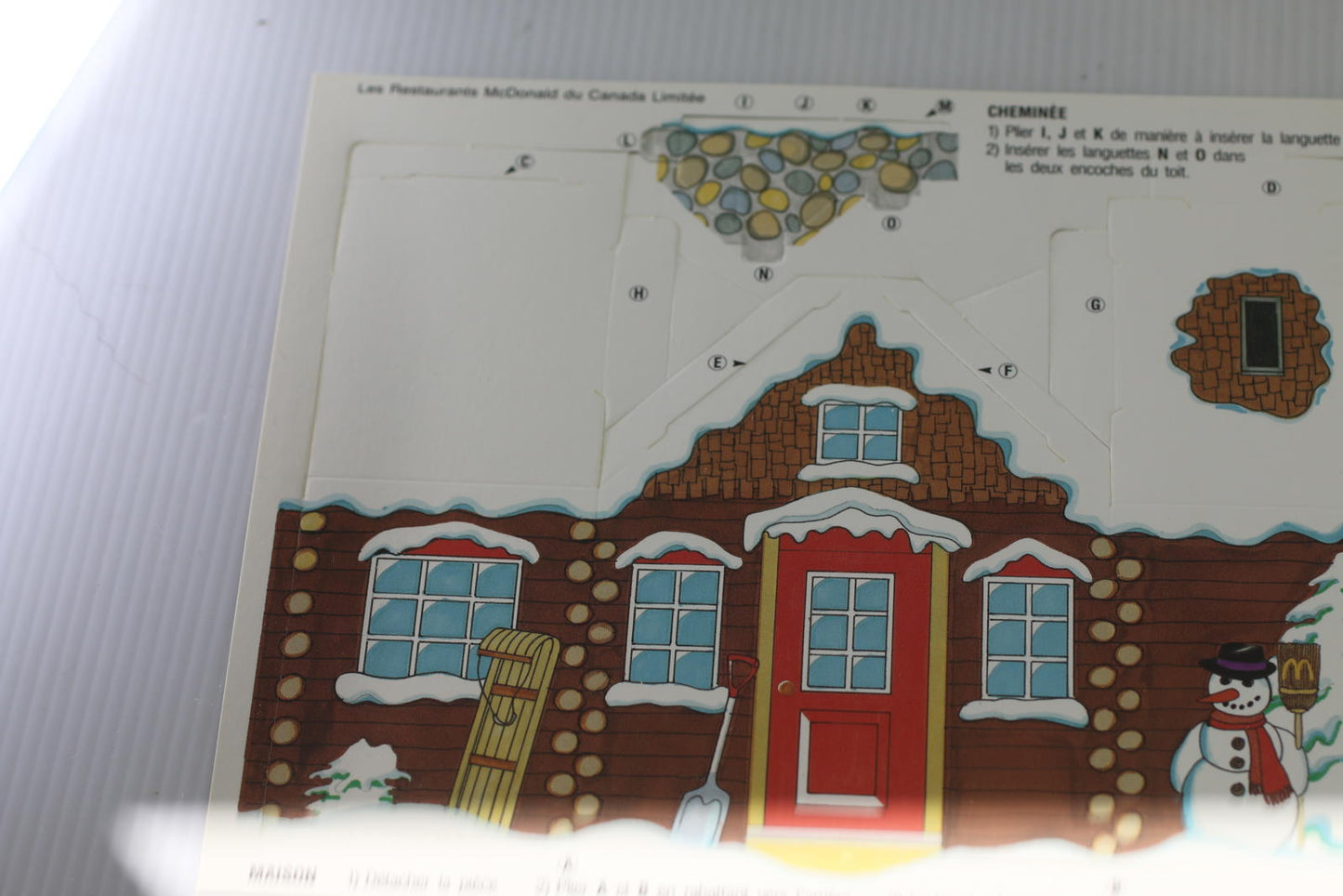 Vintage McDonald’s Ronald Grimace Christmas Cabin Punch Board playset